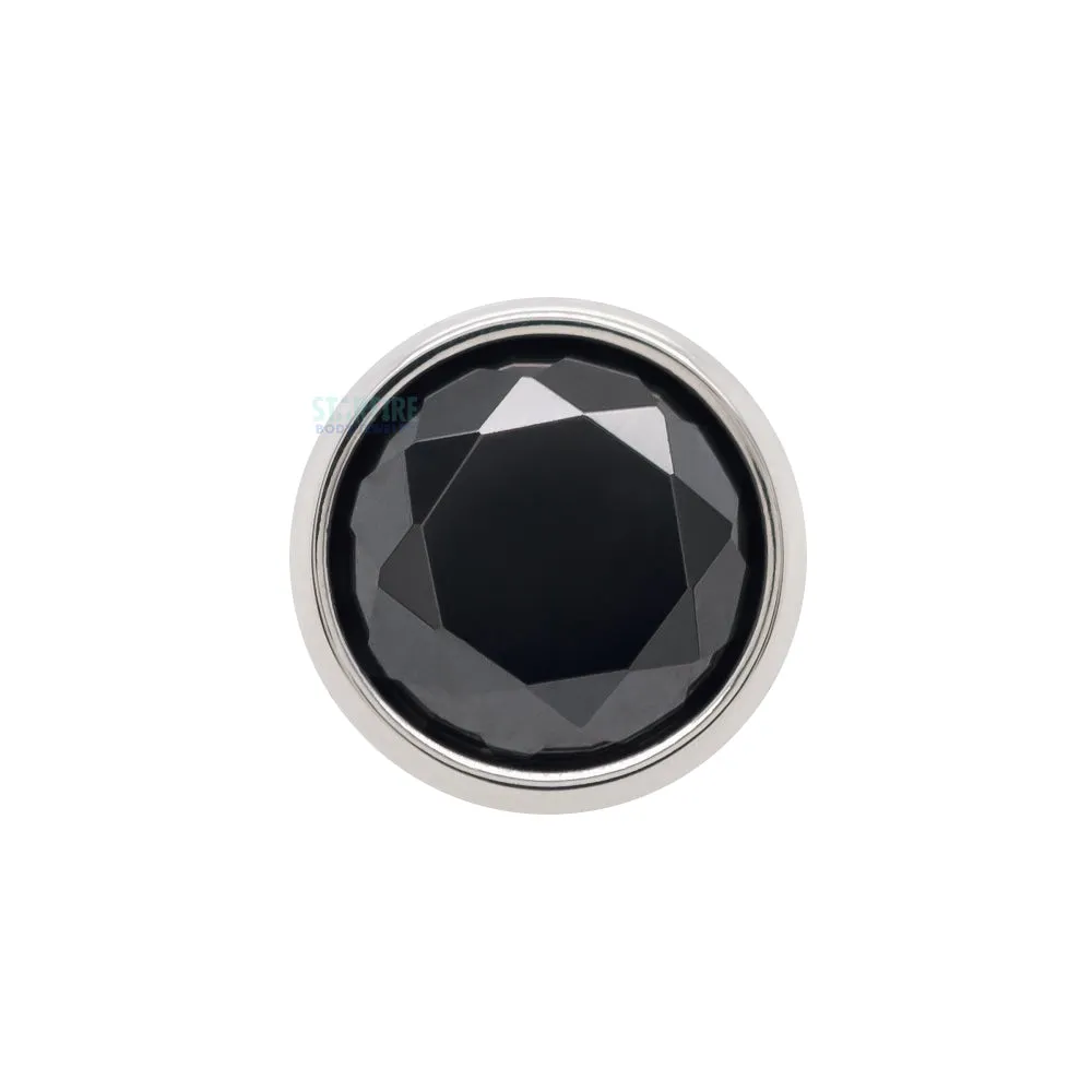 2.5mm Bezel-Set Brilliant-Cut Gem on Flatback