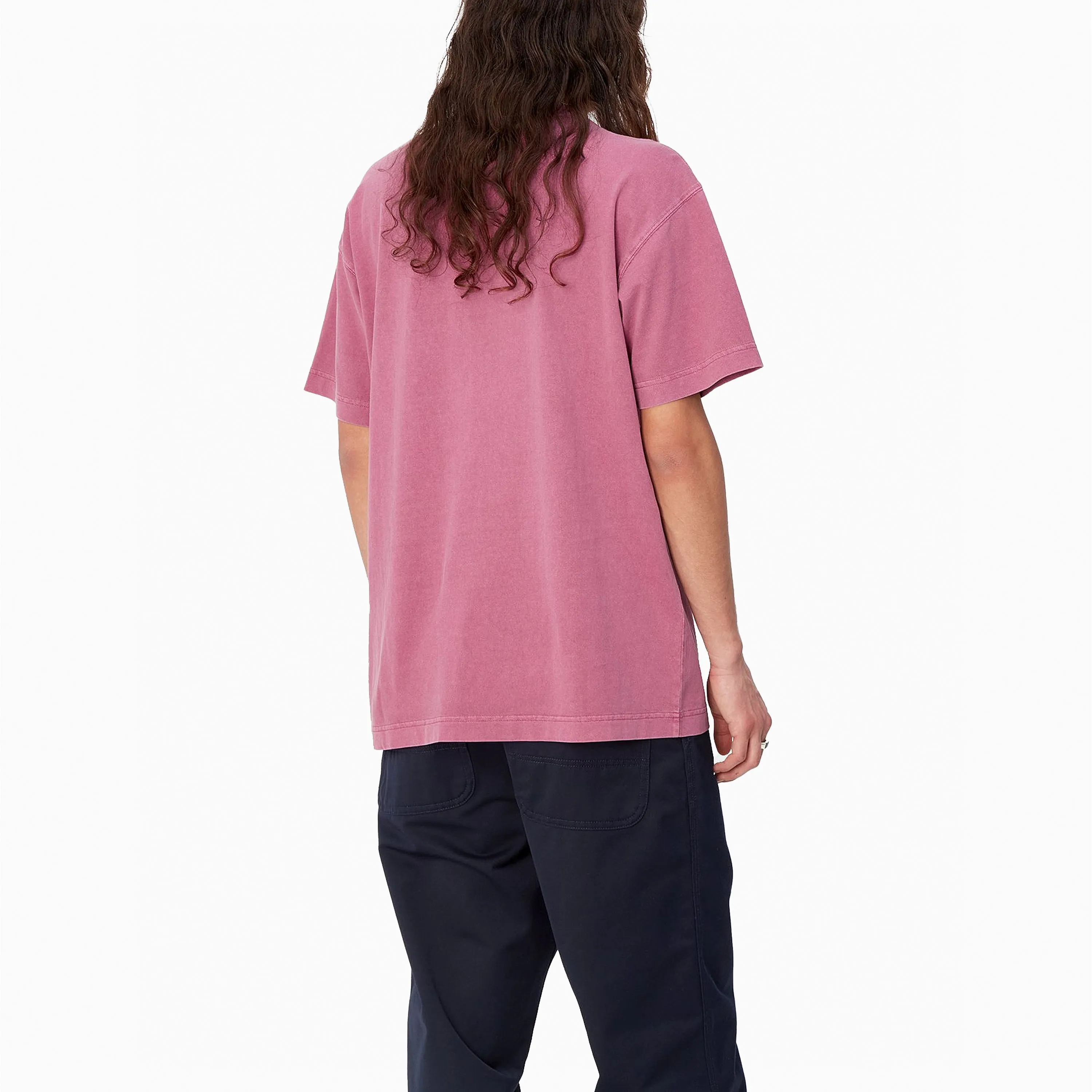 CARHARTT WIP NELSON T-SHIRT MAGENTA GARMENT DYED - I029949