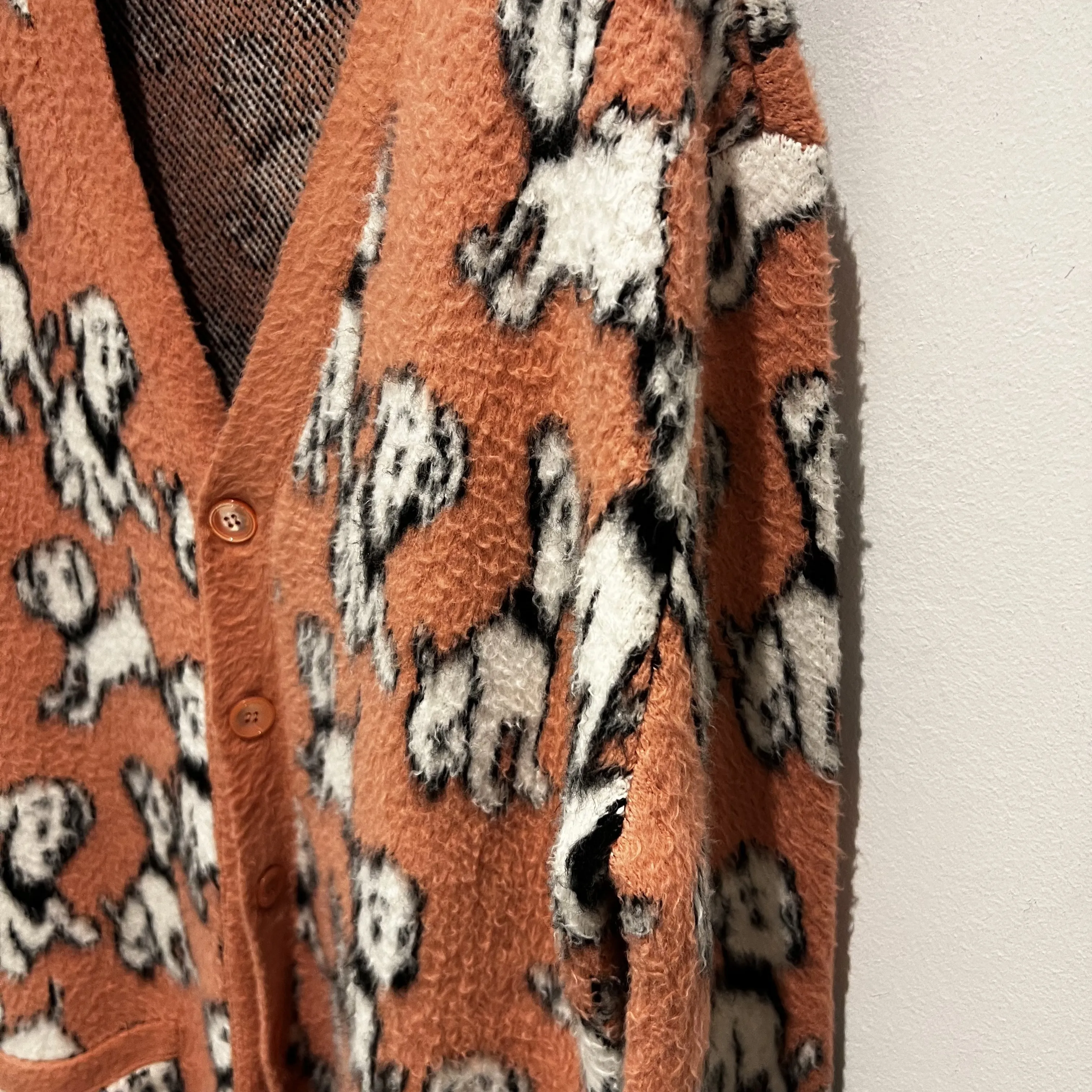 CELINE  |Artist jacquard cardigan in brushed cotton