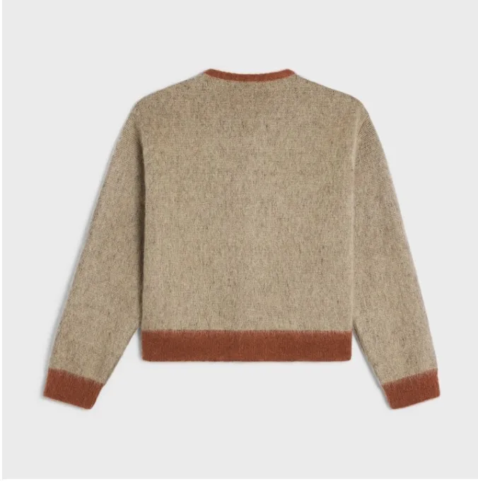 CELINE  |Button-down Unisex Wool Nylon Bi-color Front Button Luxury