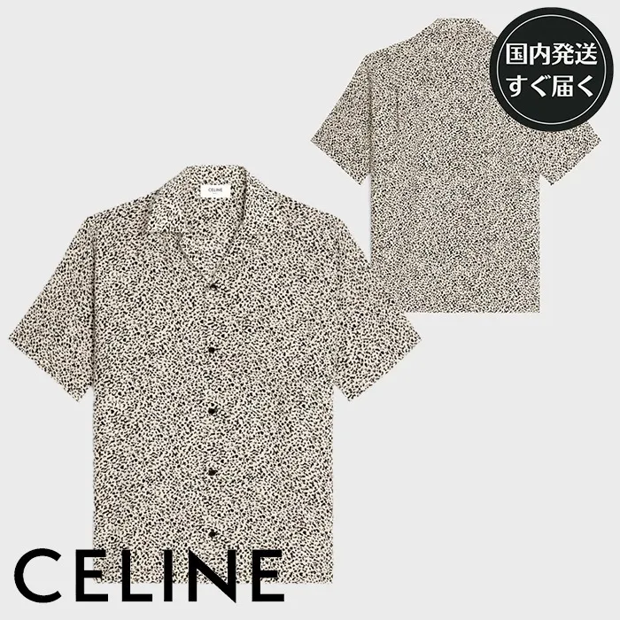 CELINE  |hawaiian shirt in printed crepe de chine
