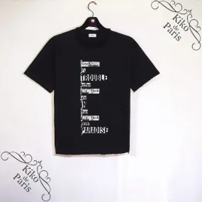 CELINE  |Unisex Street Style U-Neck Collaboration Plain Cotton