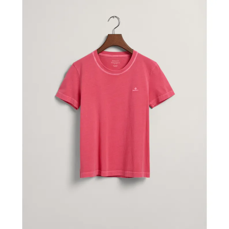 GANT Sunfaded Crew Neck T-Shirt Magenta Pink 4203477