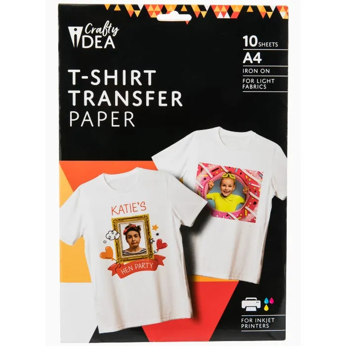 Iron On T-Shirt Transfer Paper, 10 Sheets