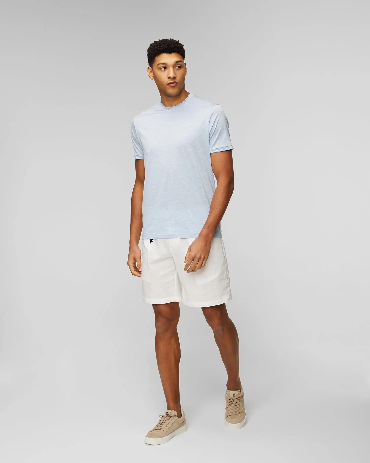 Men's white linen shorts Paul&Shark Bermuda Coulisse 1 Pince 24414095-10
