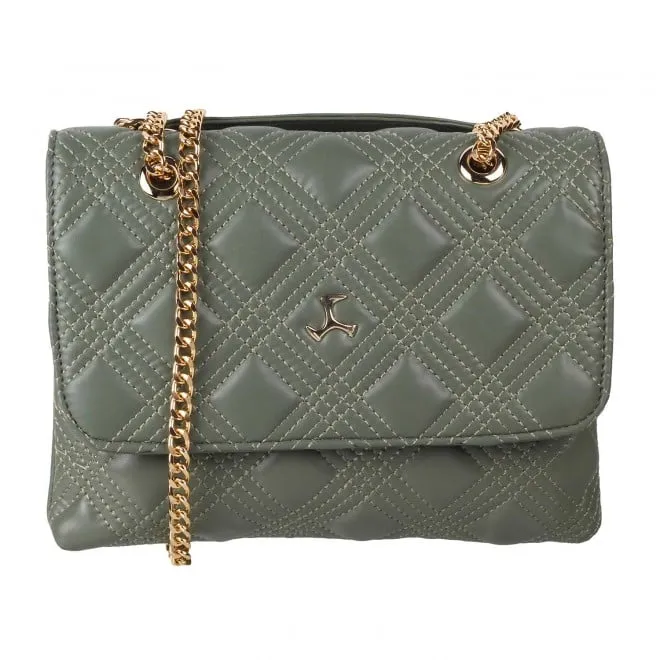 Mochi Women Green Hand Bags Flap Over Sling