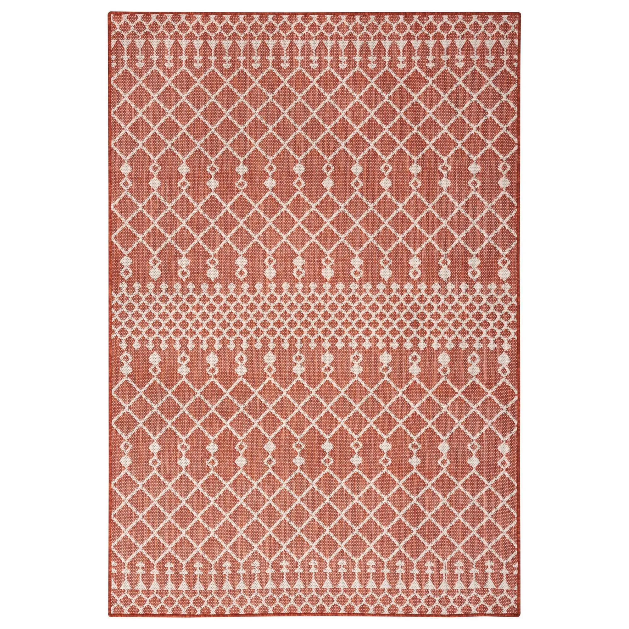 Nourison Positano Southwestern Terracotta 9' x 12' Indoor/Outdoor Area Rug