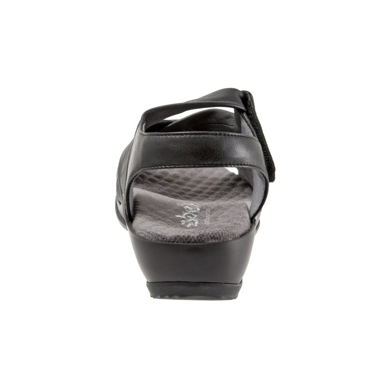 Softwalk Del Ray S1804-001 Womens Black Leather Strap Strap Sandals Shoes