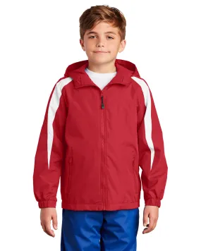 Sport-Tek® YST81 Boys Fleece-Lined Colorblock Jacket