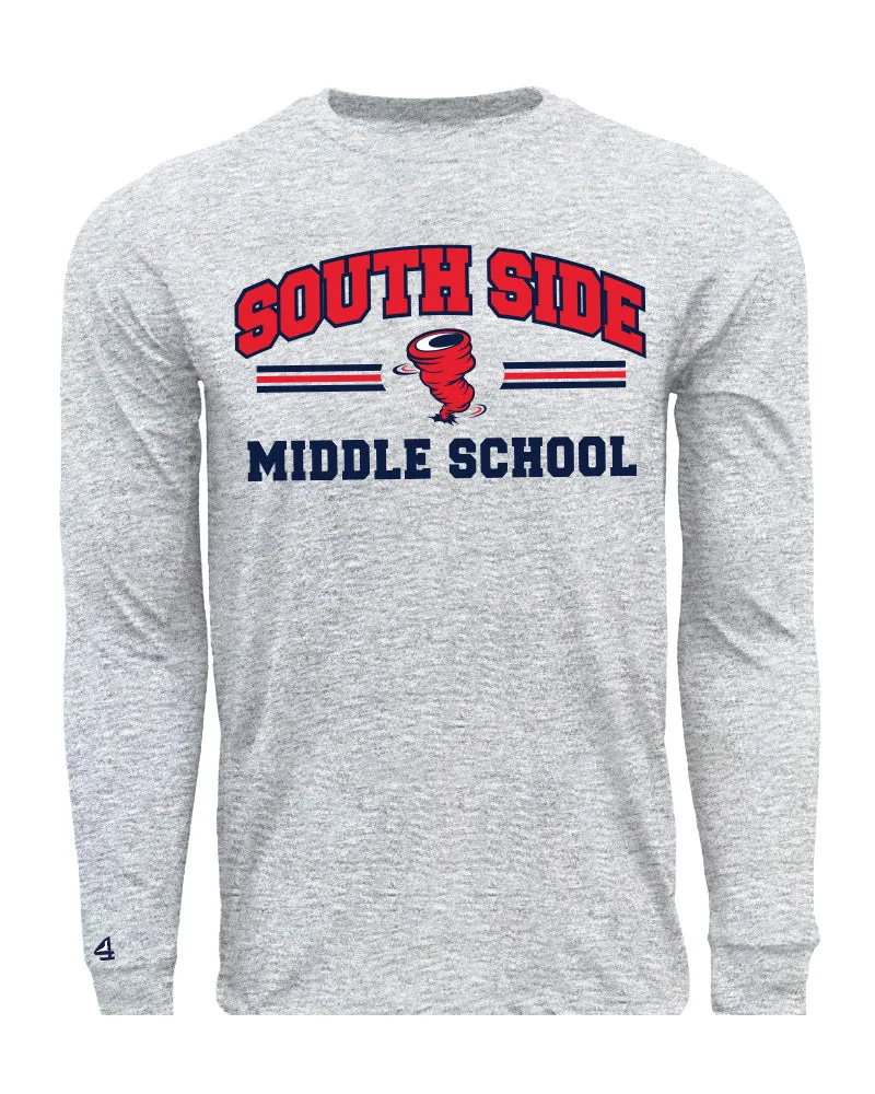 SSMS's Faculty has Team Spirit Long Sleeve Grey Cotton Tee