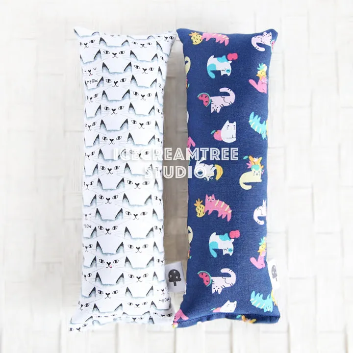 White Kitties / Navy Fruity Kitties Catnip Kicker - Large Catnip Toy